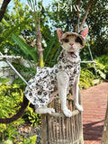 Cat Princess Set – 100% Cotton Bow Tiered Dress & Hat | Devon Rex, Sphynx, Abyssinian, Siamese, Bengal - Novo Paw