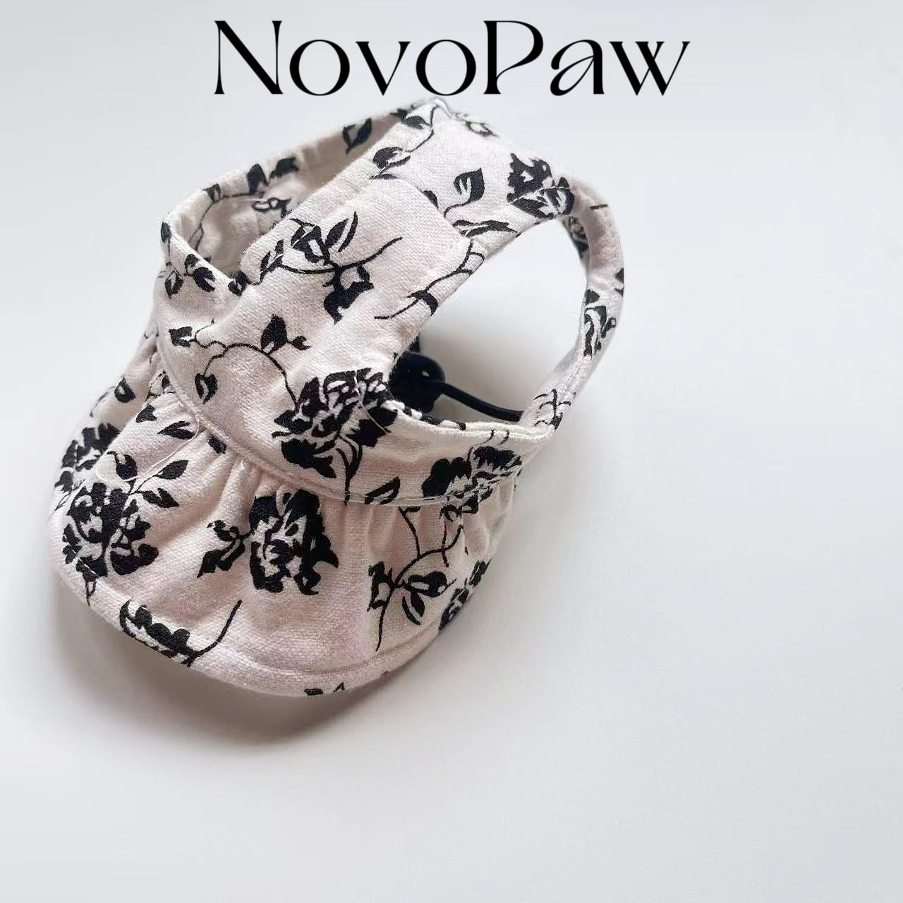 🤍Black White Floral Pet Shirt/Dress Cotton Matching Set - Novo Paw