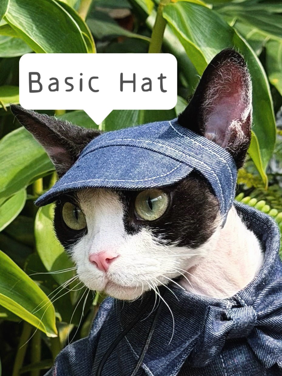 Cat Denim Shirt Outfit – 100% Cotton Breathable Apparel for Sphynx & Devon Rex - Novo Paw
