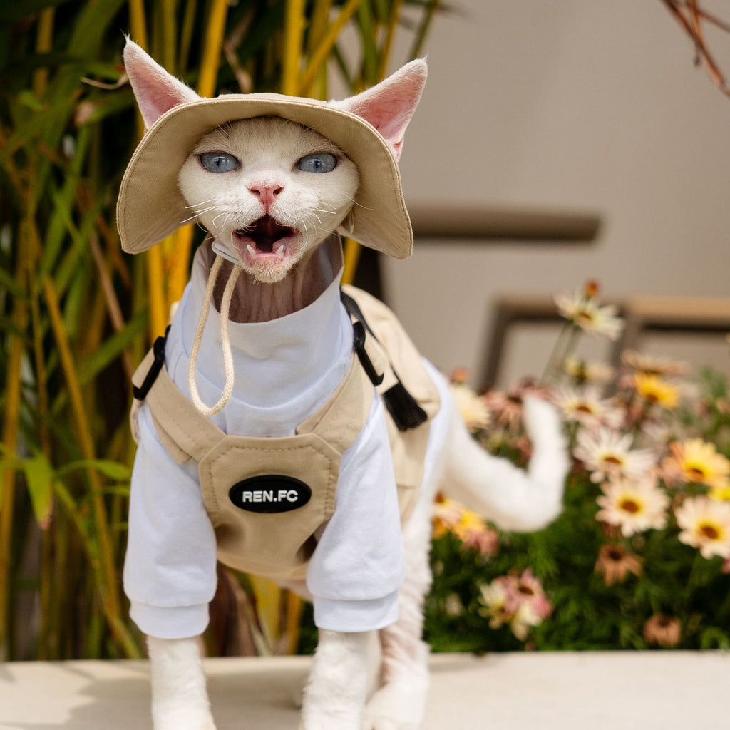 🤎💛💚Camping Outdoor Pet 2-Piece Outfit, Functional Pocket & Leash Compatible Design - Novo Paw
