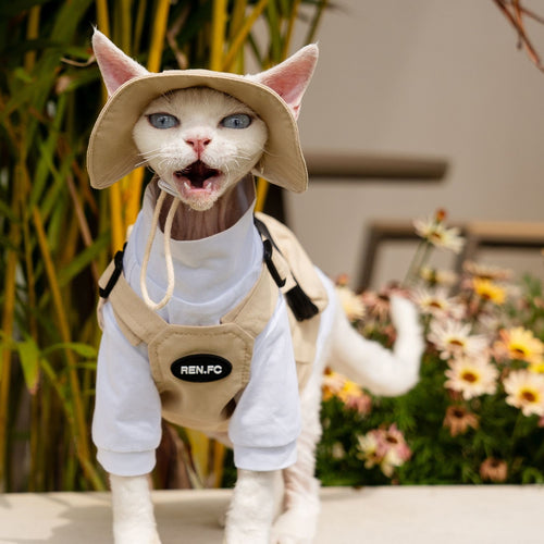 🤎💛💚Camping Outdoor Pet 2-Piece Outfit, Functional Pocket & Leash Compatible Design - Novo Paw
