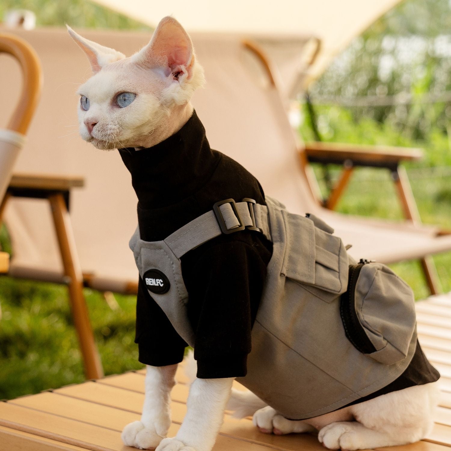 🤎💛💚Camping Outdoor Pet 2-Piece Outfit, Functional Pocket & Leash Compatible Design - Novo Paw