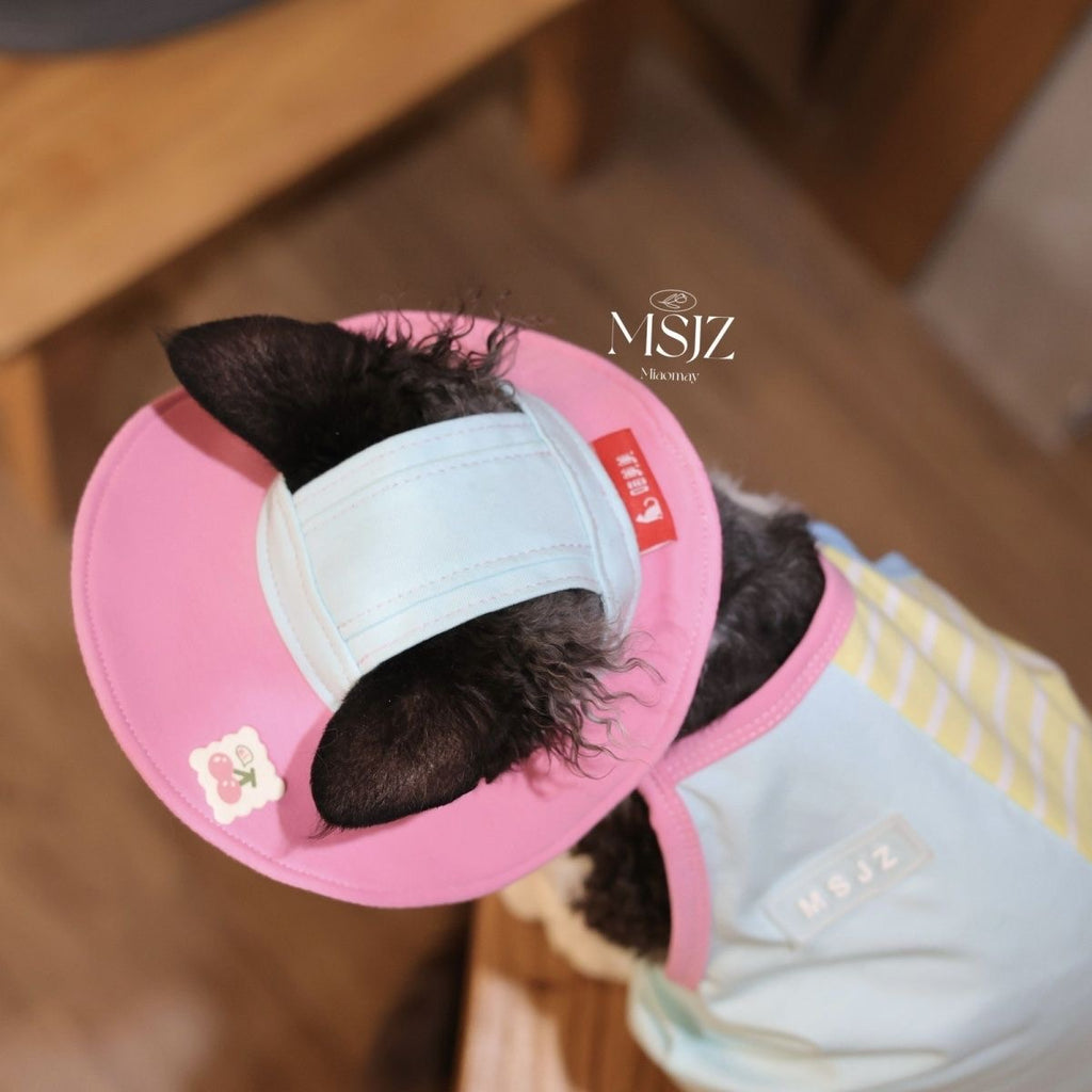 🩷💛Color Block Contrast Patchwork Cotton Pet Clothes Two Piece Set - Novo Paw