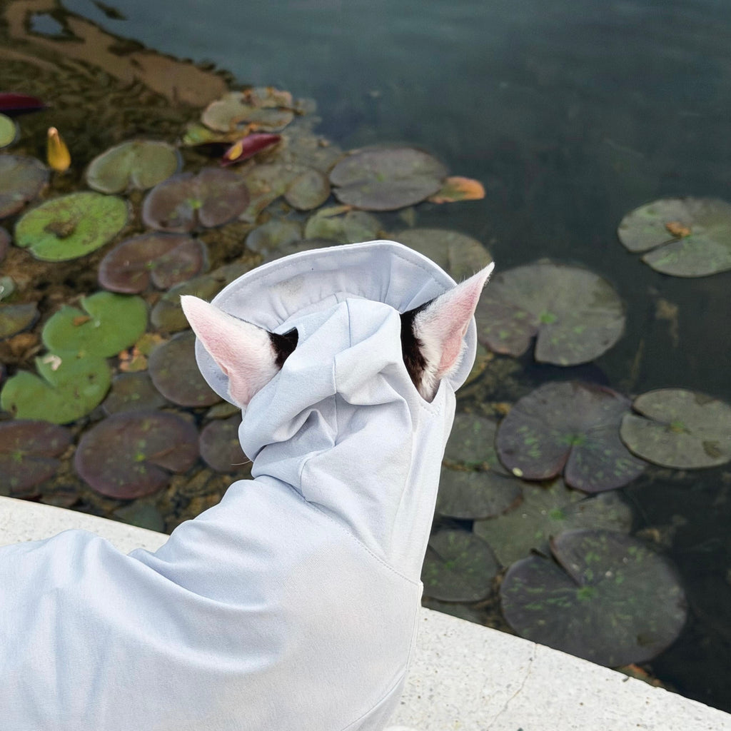 🩶Functional Sun Protection Breathable Hooded Shirt for Cats - Novo Paw