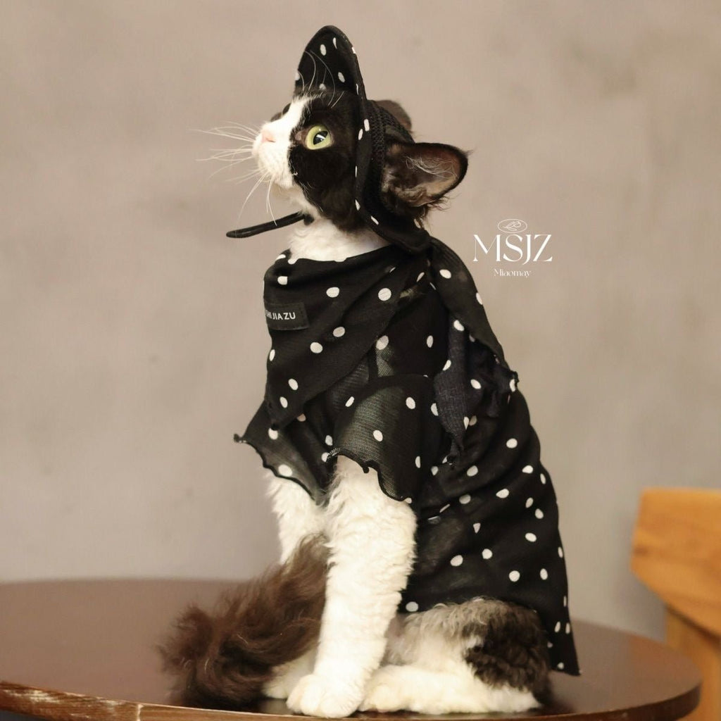 🤍🖤Pet Polka Dot Mesh Breathable Outfit Set - Novo Paw